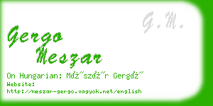 gergo meszar business card